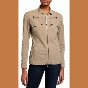 Anatomie Madeline Zip Front Cargo Jacket Khaki, size L, NWOT